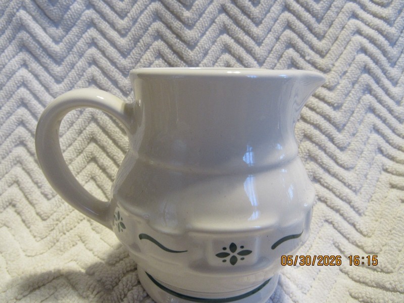Longaberger (Woven Traditions Green) 4" CREAMER Exc