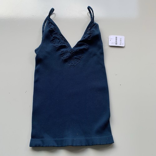 NWT Free People Ribbed Tank Top Size M/L Blue - Picture 1 of 8