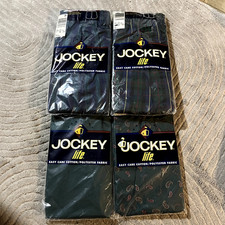 VTG NOS Jockey Life Tapered Boxers Size 34 Lot of 4 Sealed Paisley Plaid Cotton