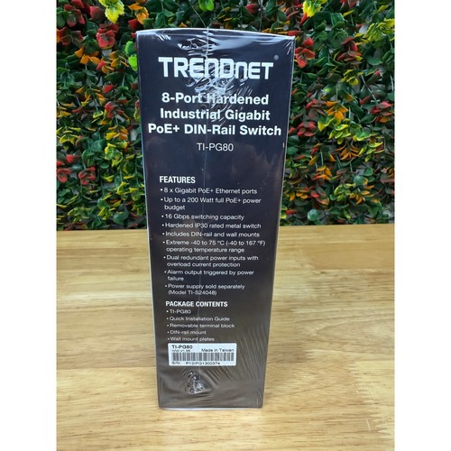 Trendnet 8 Port Hardened Industrial Gigabit Poe+ Din Rail Switch Internet Networ - Bild 4 von 6