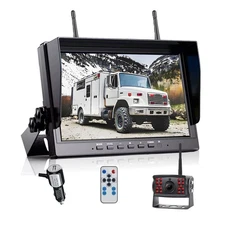 Wireless 10.1" DVR Monitor +1080P Reversing Camera Truck RV
