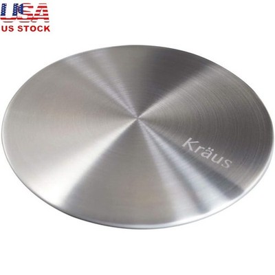Stainless Steel Removable Drain Cover Kitchen Sink Conceals Garbage Disposal New