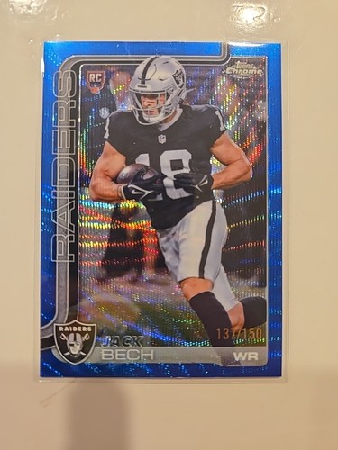 2025 Topps Chrome - Rookies Jack Bech #388 Blue Wave Refractor /150 (RC)
