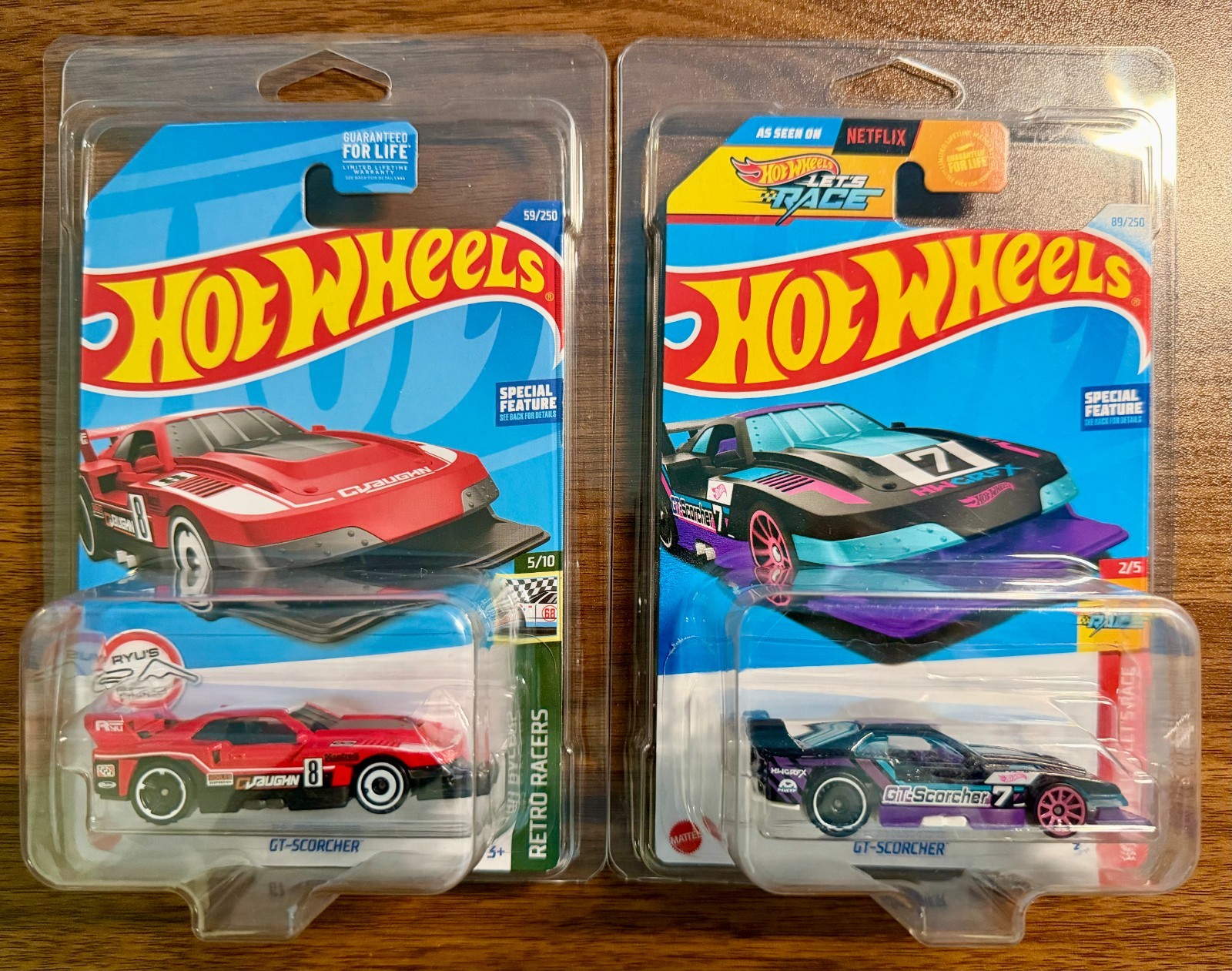 Hot Wheels GT-Scorcher Lot of 2! Let's Race & Retro Racers!