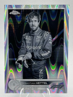 2022 Topps Chrome Formula 1 -Black & White RayWave Refractor #9 Sebastian Vettel