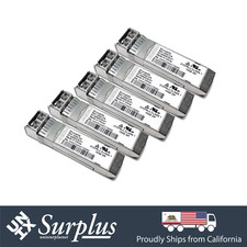 LOT of 5 Brocade 10GBASE-SR 10Gb SFP Duplex LC MMF 850nm 300m Transceiver