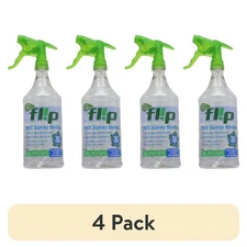 4-Pack 32-Ounce Raindrops Flip Empty Plastic Spray Bottle