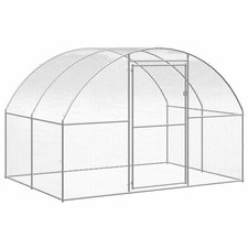 Outdoor Chicken Coop Galvanized Steel Weatherproof Spacious Hen House