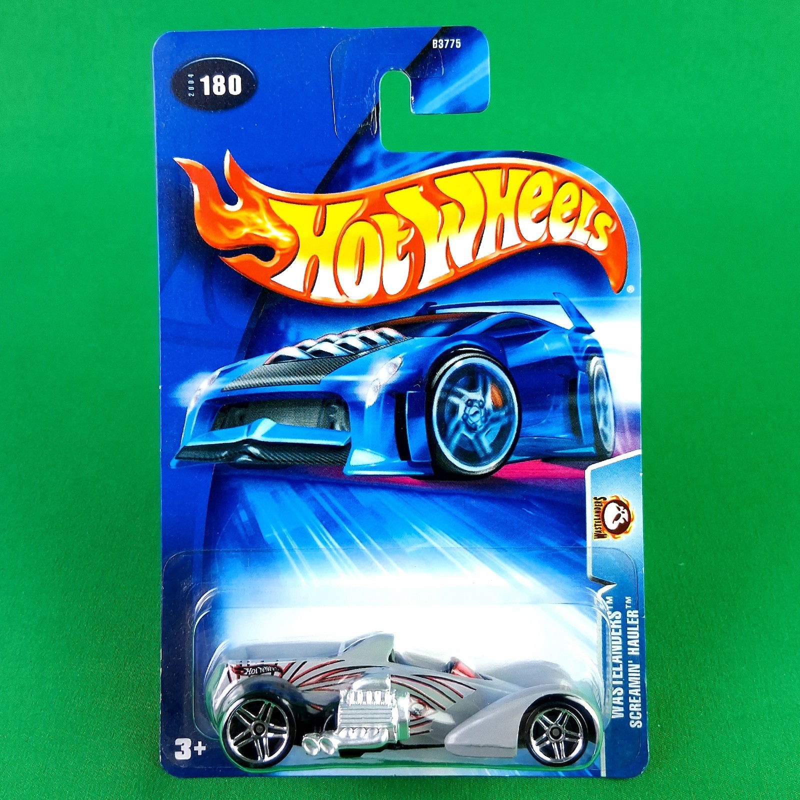 2004 Hot Wheels #180 Screamin' Hauler Satin Gray  4/10 Wastelanders Chrome PR5