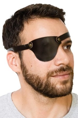 Leather Eye Patch - Adult Size, Right/Left Eye - Pirate/Medical Use
