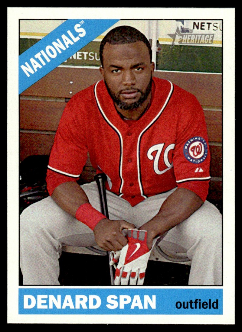 Denard Span 2015 Topps Heritage #328 Washington Nationals 26426 Baseball Card