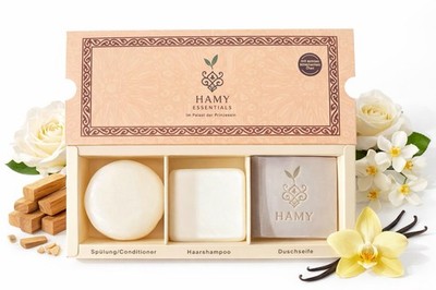 HAMY Musk Tahara arab. Seifen-Set (3-teilig)  Haarshampoo, Duschseife & Spülung