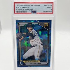 2024 Bowman PAUL SKENES Sapphire Chrome Prospect #BCP125 PSA 9 MINT!  ROY/CY!!!