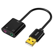 USB to 3.5mm Audio Adapter Headphone Mic Jack for Windows MAC Linux PC PS5 PS4