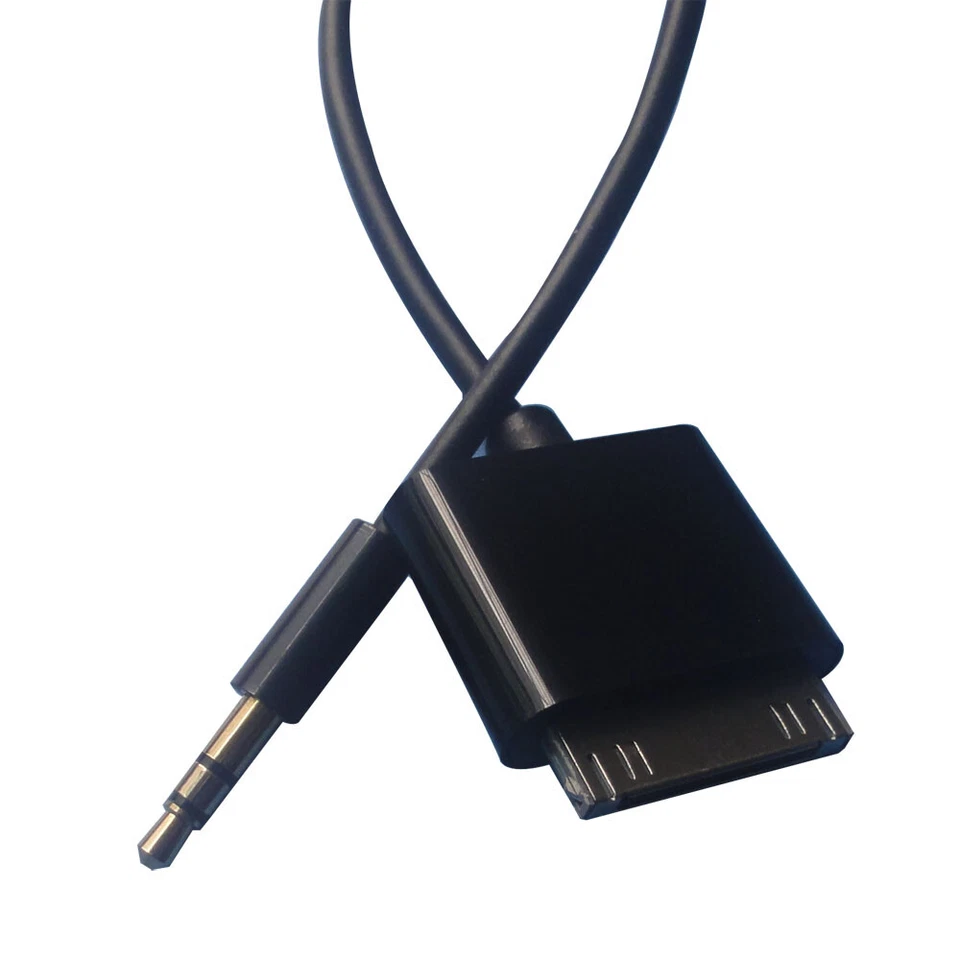 Conector de base de 20 cm para iPod a enchufe adaptador de entrada estéreo de 3,5 mm para iPhone 4s Foto 4 de 4