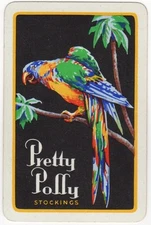 Playing Cards 1 Single Card Old PRETTY POLLY Stockings Advertising Art PARROT 1