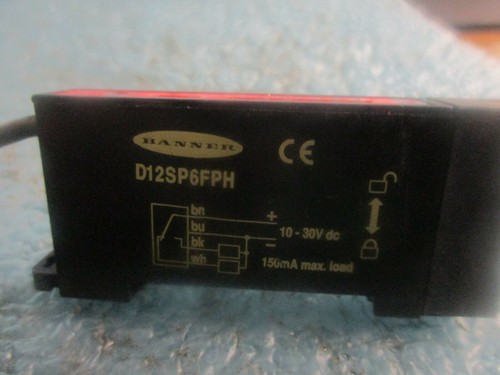 Banner Products Model: D12SP6FPH Photoelectric Fiber-Optic Sensor W1 - Picture 2 of 2