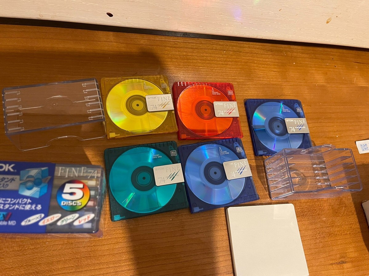 New box of 5-TDK FINE Color Collection.74 minute Minidiscs 4