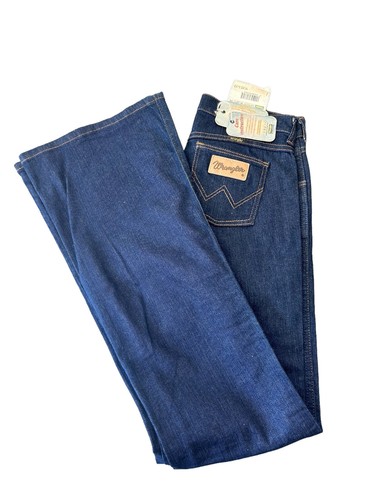 Vintage 90S Y2K Wrangler Retro Flare Womens Denim Dark Blue BNWT W28 L34 - Picture 12 of 12