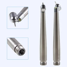 2Pcs Dental LED 45° Degree Fiber Optic Handpiece E-generator 2Holes Turbine