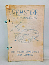 Vintage Cookbook Pana IL Treasury Of Personal Recipes First Presbyterian Church