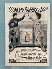 Walter Baker & Co's Cocoa & Chocolate Magazine Print Ad 1920's