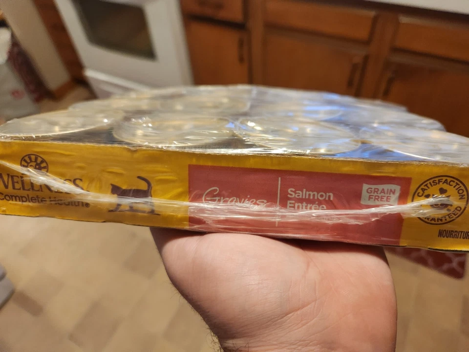 Case sale- 12 3oz cans  Wellness Grain Free Sliced Salmon Entree Wet Cat Food - Image 3 of 4