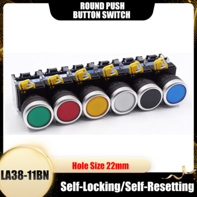 Rund Drucktaster Industrie Einbau 22mm Selbstverriegelung/Selbstrückstellung