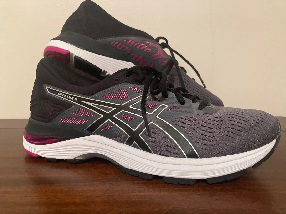 Women&#039;s Asics Gel-Flux 5 Grey/Black/Pink Running 10/Great Condition! | eBay