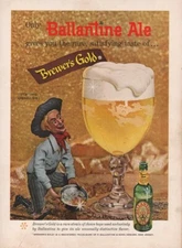 1958 Vintage Ballentine Ale Brewer's Gold Beer  & Ale Print Ad