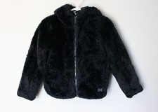Black Faux Fur Underarmour Girls Coat Youth Medium