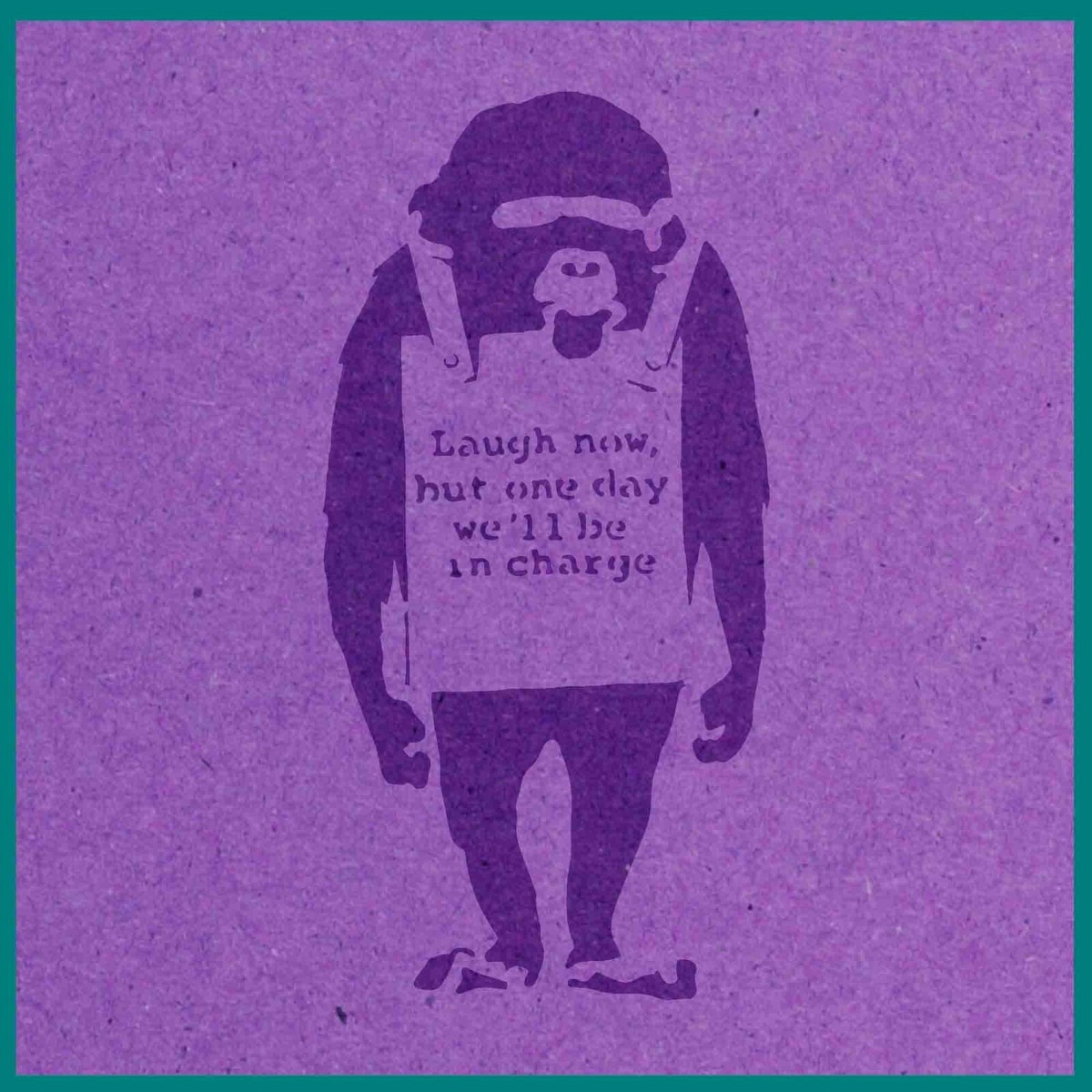 Banksy Chimp Laugh Now Stencil – Street Art, Graffiti, Urban