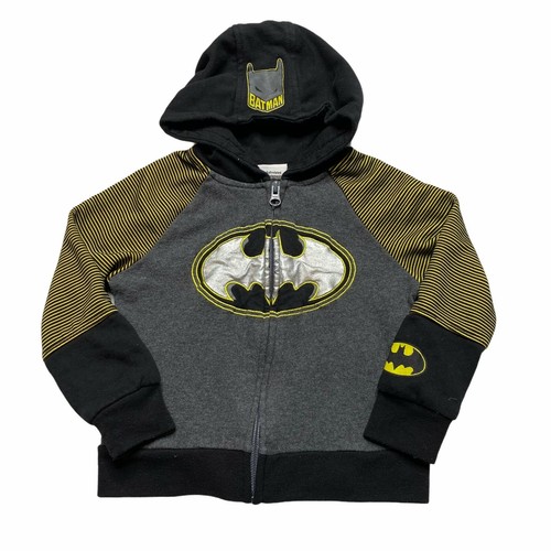 Batman Striped Sleeve Graphic Zip Up 