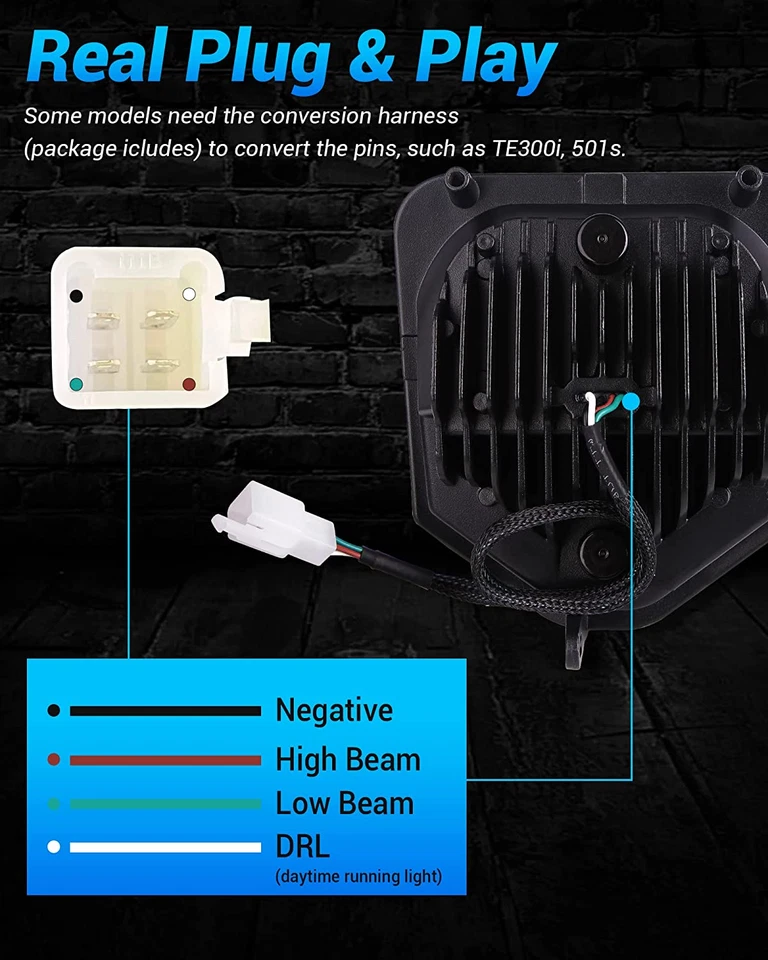 Faro LED DRL para Husqvarna 701 Enduro SuperMoto 501 300 450 350 250 2014 Foto 4 de 4
