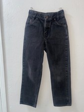 Vintage Levi's child's black denim jeans Size Regular 8 with a 24" inseam