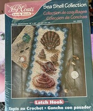J P Coats Latch Hook Kit Sea Shell Collection 25052 16x32. New and Sealed.