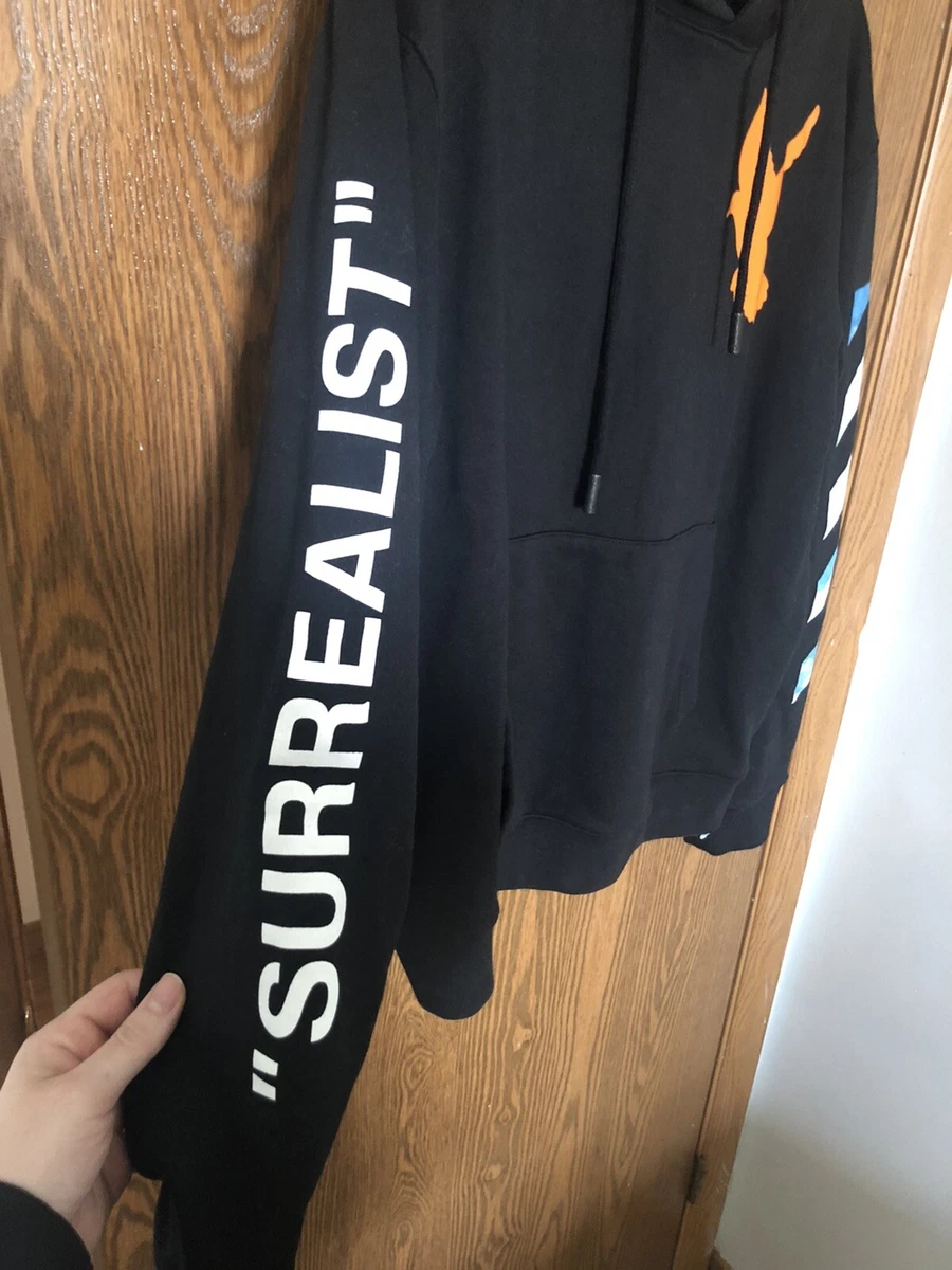 OFF-WHITE c/o VIRGIL ABLOH Surrealist Clouds Hoodie Black Men’s Size Small