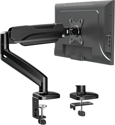Single Monitor Desk Mount - Adjustable Gas Spring Monitor Arm, VESA