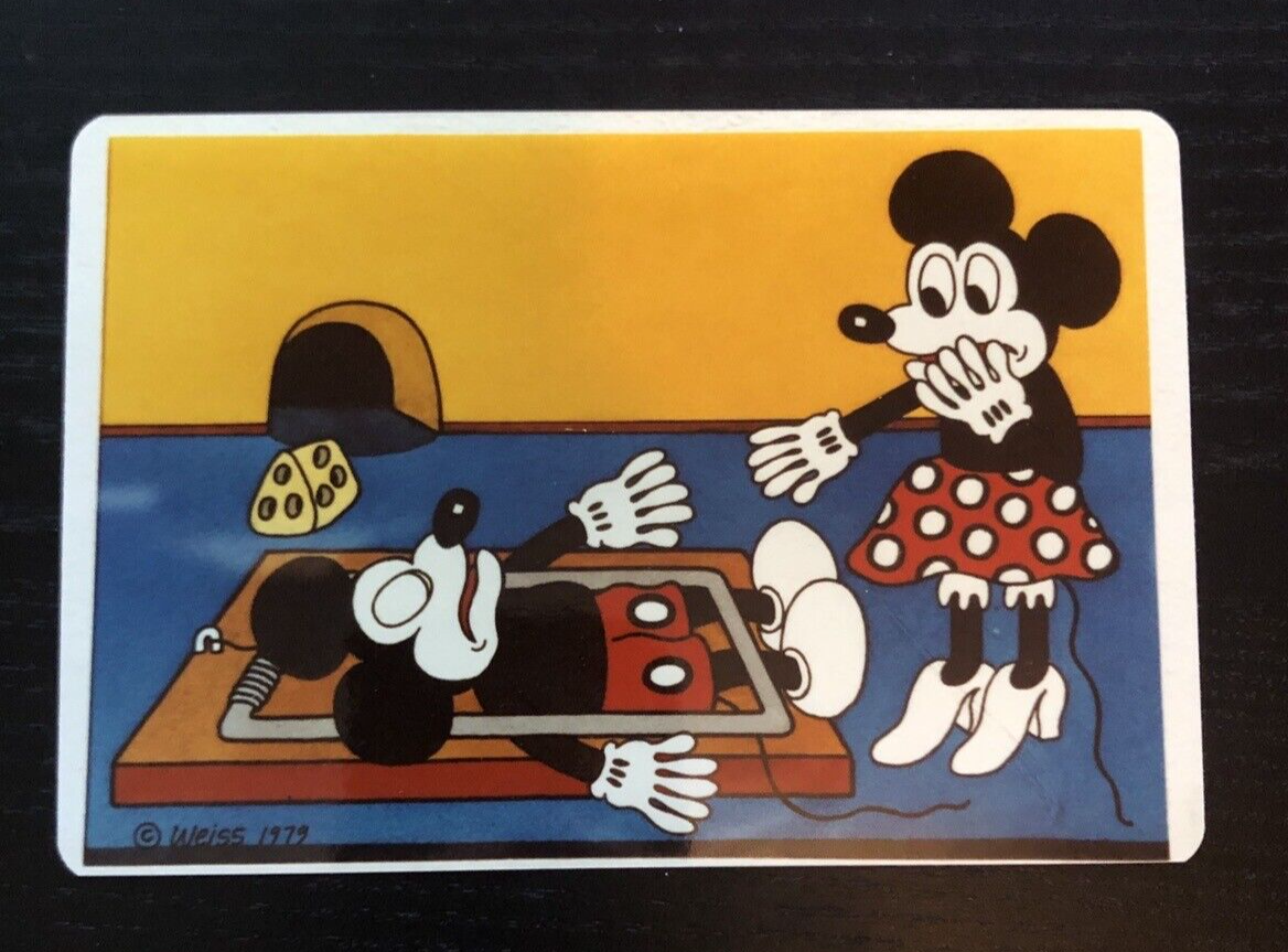 1979 WEISS- Mickey Mouse caught in a Trap/Minnie- Print | eBay