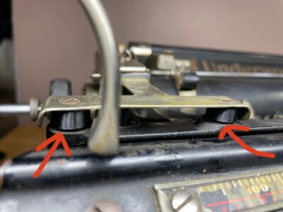 2 Replacement Line Space Lever Bumpers for Underwood Desktop Typewriters