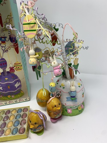 Easter Tree With Misc Cute Ornaments Included Has Original Box - Picture 7 of 10
