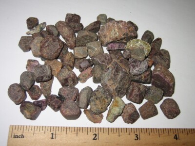 60+ SMALL NATURAL ROUGH 0.2''- 1'' MINE RUN RUBY CRYSTAL MINERALS ~ 157.4grams *A