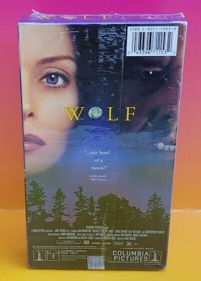 Wolf Movie VHS Jack Nicholson Michelle Pfeiffer James Spader Mike