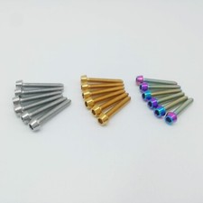 6pcs Titanium Ti M3x20mm Bolts Taper Head Conical Head Screws 3 Color