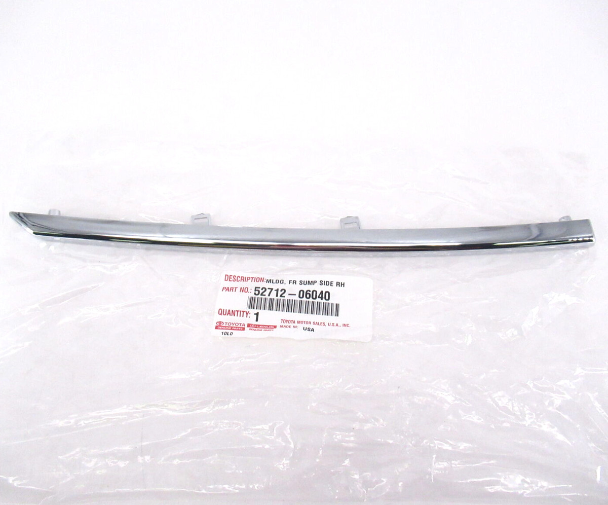 Genuine OEM Toyota 52712-06040 Passenger RH Front Bumper Molding
