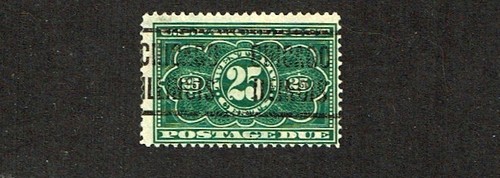 1913 U.S. PARCEL POST DUE 25c Dark Green Sc#JQ5 Used Great Postmark SCARCE!