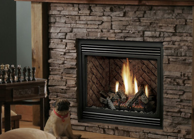 Kingsman 42'' Zero Clearance DV Gas Fireplace, Decorative Top Flue, Millivolt, NG