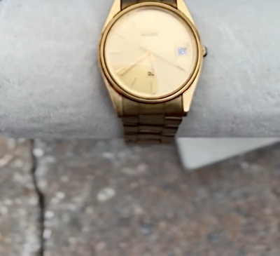Seiko Quartz 5Y22-6000 Gold Tone Men's Watch Japan 1992 Date