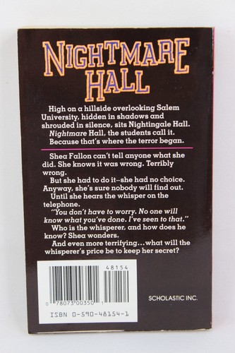 Diane Hoh Nightmare Hall #10 11 12 13 Scholastic Horror (4) Pb Book Lot - Picture 7 of 13
