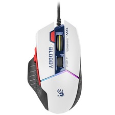 Bloody souris gamer RGB USB blanche 100 à 12000 DPI 10 boutons DPI réglable